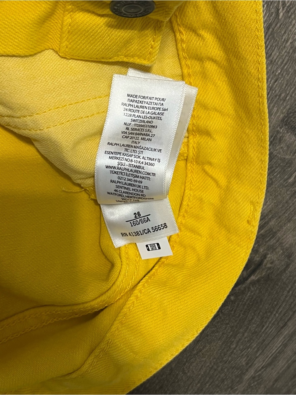 Polo Ralph Lauren Womens Size 26 The Crosby Relaxed Denim Cut Off Yellow Shorts - Picture 12 of 12